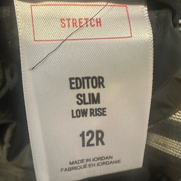 Express Editor Women’s Dress Pants, Flat Front Hook & Eye, Straight Leg Slim 12R - Picture 2 of 3